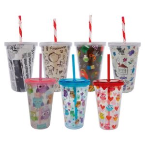 CATUAI - COPO ACRÍLICO 550ML DECORADO DUP. COM CANUDO em Pinhalzinho SP