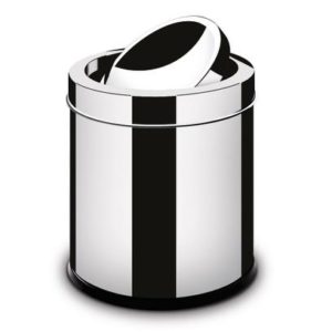 CESTO INOX 6,30 LTS COM TAMPA BASCULANTE