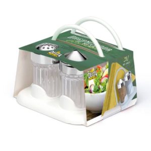 DELTA - ORGANIZADOR DE MESA CROMADO 3 EM 1