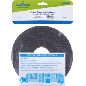 ENGEDOM - FITA ESPUMA PU CINZA AA 25X5X5000MM  REF:2680 em Pinhalzinho SP