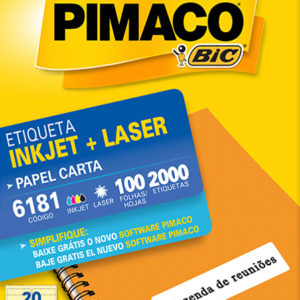 ETIQUETA PIMACO CR-6181 254X1016 100 FOLHAS