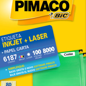 ETIQUETA PIMACO CR-6187 127X444 100 FOLHAS