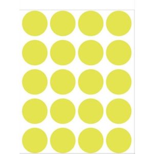 ETIQUETA REDONDA AMAR. FL 15MM (PCT COM210)(60394) em Pinhalzinho SP