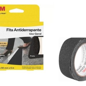 FITA ANTIDERRAP PRETA  50MM X 05M  3M em Pinhalzinho SP