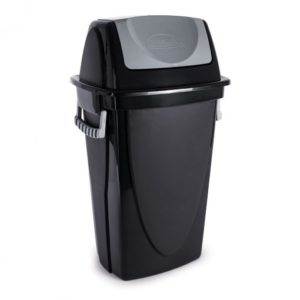 Lixeira de Plástico 28 L com Tampa Basculante e Alças Ecoblack