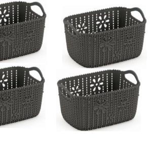 MONTE LIBANO - CESTA FLORAL CINZA 14L em Pinhalzinho SP