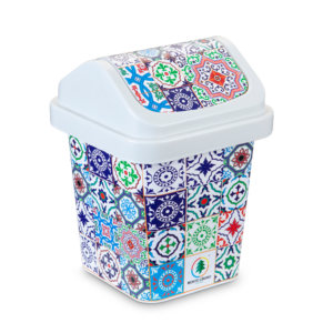 MONTE LIBANO - LIXEIRA DECORADA AZULEJOS em Pinhalzinho SP