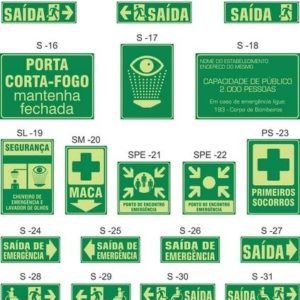 PLACA DE SINALIZAÇÃO *INOX FOTOLUMIN. 150X150MM em Pinhalzinho SP