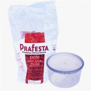 POTE COM LACRE  250 ML (PCT COM10) em Pinhalzinho SP