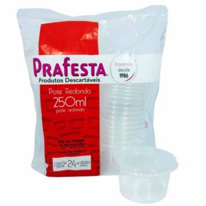 POTE REDONDO  PRAFESTA  250 ML (PCT COM 24) em Pinhalzinho SP