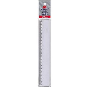 REGUA CRISTAL MD 20CM - ACRIMET   (04710) em Pinhalzinho SP