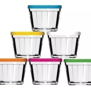 TIGELA DE VIDRO AMERICANO 350ML COM TAMPA