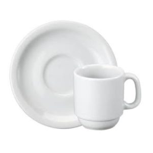 XÍCARA COM PIRES  80ML PORCELANA CAFÉ em Pinhalzinho SP